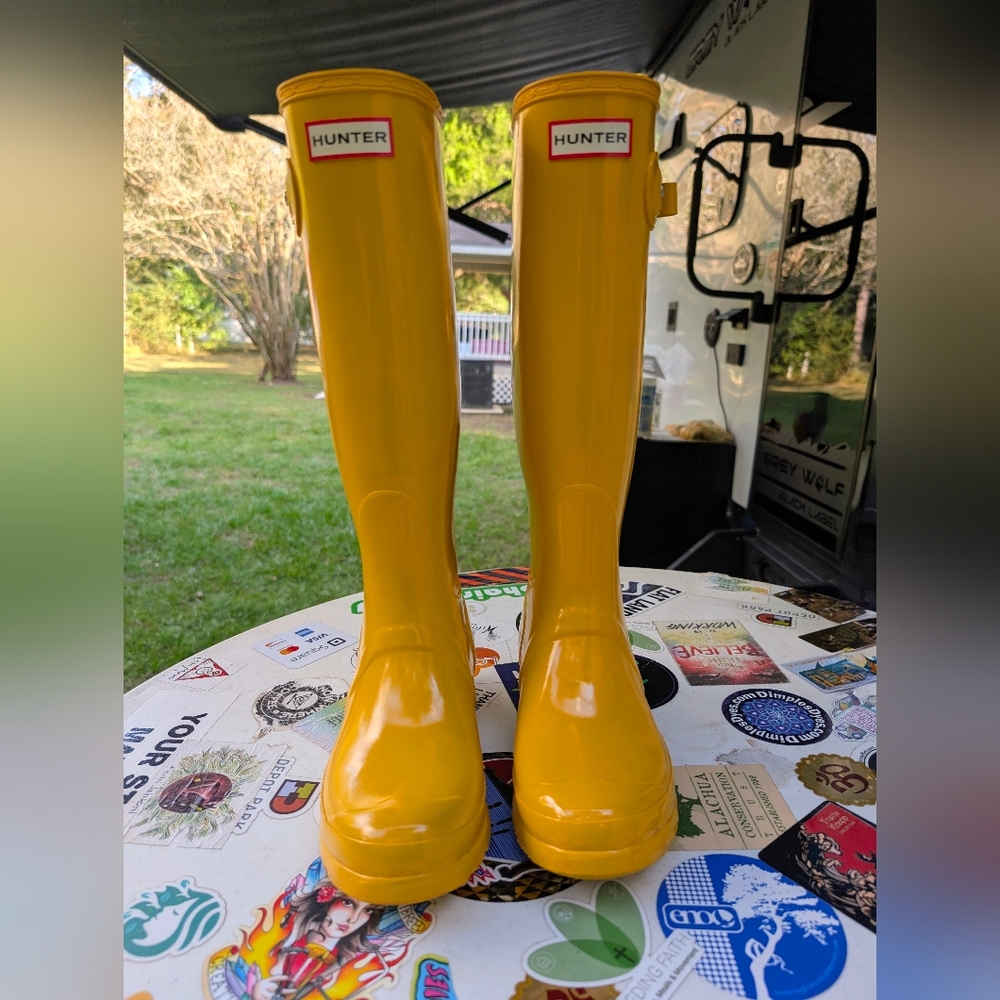 US 7 EU 38 UK 5 Hunter Classic Yellow Tall Boots
